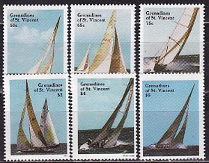 Гренадины и Сент-Винсент, 1988, Парусники, Яхты, 6 марок